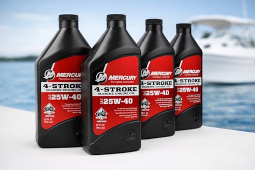Aceite de motor Mercury Marine 25W-40 4-Stroke 4 cuartos miniatura 2
