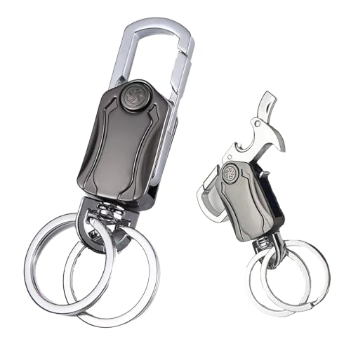 1 Pcs Porte clef multifonction, Hommes Porte clés Voiture Mousqueton Décapsuleur Metal Ouvre Bouteille, pour Accrocher dans Le Sac à Dos, Clés de Voiture
