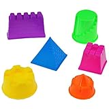 100 nuevo y de alta calidad. 6pcs Juegos Educativos Molde de Arcilla Castillo de Arena para Niños Variedad