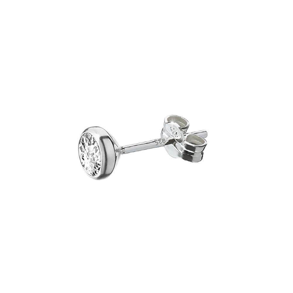 SOFIA MILANI Damen Ohrringe 925 Silber – Trapez-Design Mit Zirkonia-Steinen