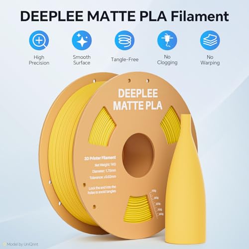 Image of Matte PLA Filament 1.75mm, 3D Printer Filament Dimensional Accuracy + /- 0.02mm, No Clogging, Higher Toughness, Cardboard Spool 3D Filament, 2 Pack Black