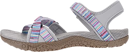 Whitin Women's Hiking Sandal With Arch Support Hook-Loop Wide Width Climbing Sports Sandles Size 7 Walking Fashion Athletic Cushion Camping Soft Quick-Drying Gym Water Travel Ladies Slides Multi 37 #TOP2