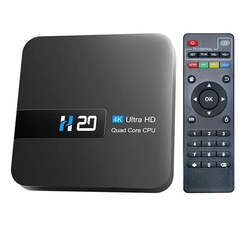H20 2GB/16GB decodificador reproductor multimedia de transmisión Android 10 caja de TV 4K 3D HD 1080p con Amlogic Quad-Core CPU RK3228A, WiFi,4K HD, H.265.