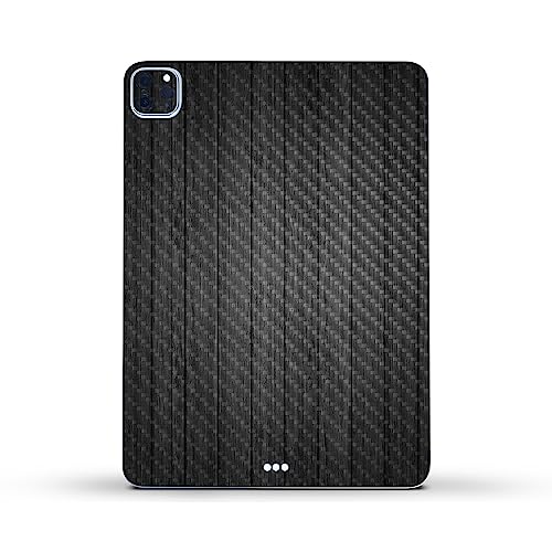 Image of MightySkins Carbon Fiber Skin Compatible with Apple iPad Pro 11 inch M2 4th Gen (2022) Full Wrap Kit - Black Wood | Protective, Durable Textured Carbon Fiber Finish | Easy to Apply | Made in The USA