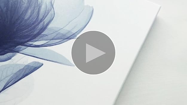 Amazon.com: Wieco Art Blue Flickering Flower Modern Abstract