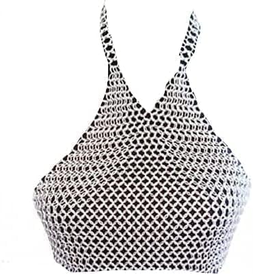 Medieval Crop Halter Bra Top for Women Fancy Bra Aluminium butted Chain Mail - Medieval Festivals by CMA