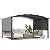 HAPPATIO 10' x13' Outdoor Pergola Arched Patio Pergola, Outdoor Retractable Pergola with Sun Shade Canopy, Aluminum Pergola with Canopy Fixed in Various Positions, Metal pergola for Backyards (Grey)