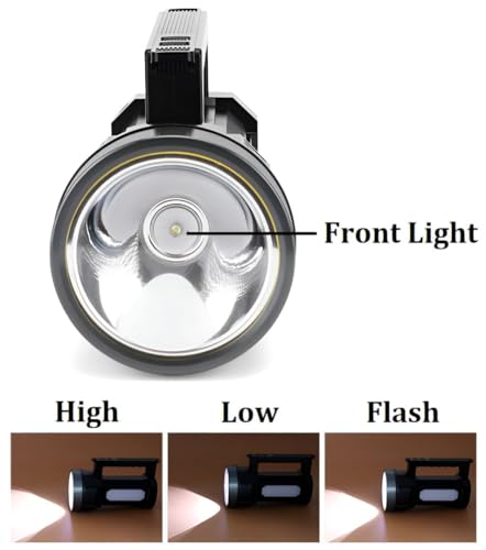 Image of Torch Lights Rechargeable Spotlight, 5 Light Modes, 1200mAh /1500 lumens Powerful LED Flashlight Waterproof, Lantern Flashlight for Indoor and Outdoor Emergency (WD-5020A)