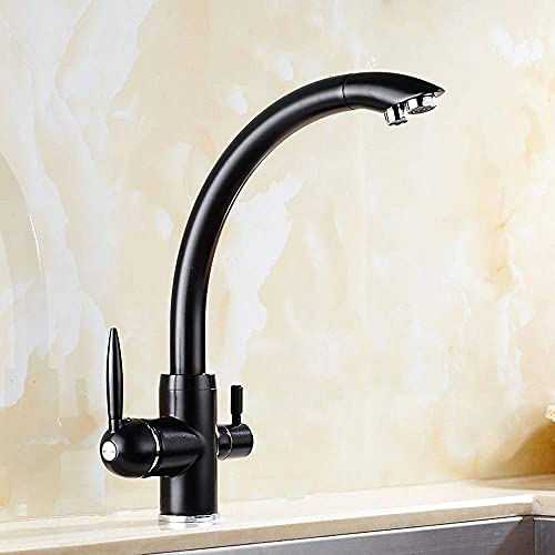 Robinet de cuisine fuite évitée mitigeur laiton massif eau potable pure double poignée évier