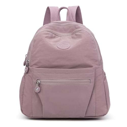 Image of Pealwel Mini Backpack Purse for Women,Small Nylon backpacks for Ladies Backpacks Women Anti Theft Travel Bag (Light Pink)