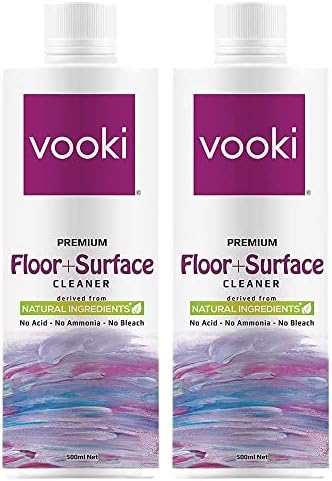 Vooki Eco-Friendly Disinfectant Floor and Surface Cleaner with Quick Dry Formula for Home and Commercial Use-500 ml(Pack of 2)