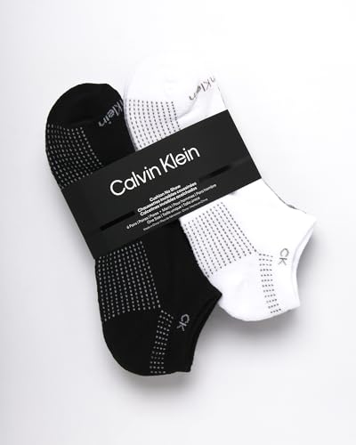 Image of Calvin Klein Mens No Show Socks - 6 Pack Soft Cotton Blend Cushioned Athletic Low Cut Socks for Men for Sports and Running