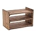 DESIGN DELIGHTS Étagère à chaussures en bois massif rustique Capri | 55 x 35 x 30 cm (l x H x P) – Armoire à chaussures en bois d'acajou avec 3 étagères – Couleur : 01 Natur-Vintage