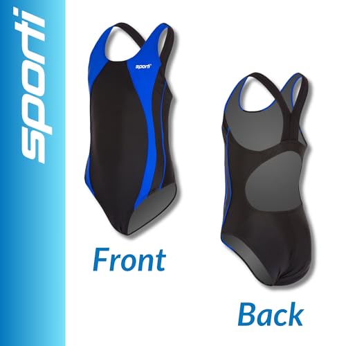 Image of Sporti Wide Strap Athletic One Piece Swimsuit for Women - Graphic Design Pattern - Swim Team Bathing Swimsuit for Competiton