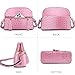 Dasein Women Tassel Zipper Pocket Crossbody Bag Shoulder Purse Fashion Travel Bag with Multi Pockets(Ostrich Pink)