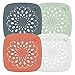KYSUN 4 pièces Lavabo Filtre, Filtre à Cheveux en Silicone, Couvercles de Drain de Douche, Protection de Drainage, Filtre Vidange Silicone pour Cuisine, Salle de Bain, Baignoirele