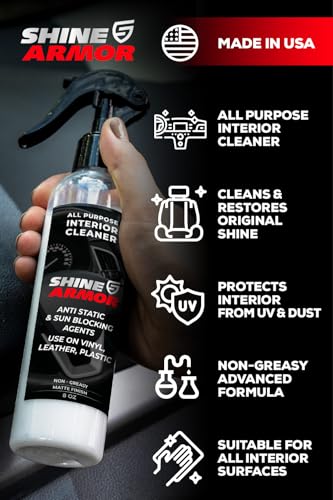 Image of Shine Armor Car Detailing Bundle - Fortify Quick Coat Ceramic Waterless Wash & Interior Cleaner - Complete Automotive Care Kit for Mirror Shine Paint Protection & Deep Interior Cleaning - 2 Pack