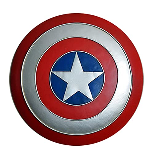 ACEMIC Captain America Shield Full Metal, Marvel Avengers Version du Film 28Cm Modèle d'accessoires de Poche, Adultes/EnfantsHalloween Cosplay Costume Accessoires Cover