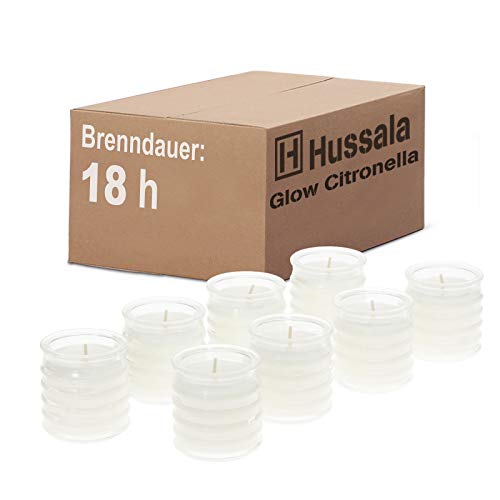Hussala Glow Citronella bougie citronnelle d’extérieur, bleu - 18 h de combustion Cover
