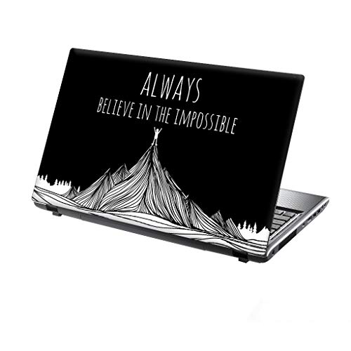 'TaylorHe - Skin Adhesivo de Vinilo para portátiles de Patrones de Colores y Acabado con Efecto Piel en Inglaterra Believe in Impossible Cover