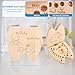 Annhua Tooth Fairy Box Umbilical Cord Keepsake Box for Boys, Wooden Baby Tooth Box Tooth Holders for Kids Keepsake - Storing 20 Shed Milk Teeth, Fetal Hair and Recording Baby Information