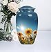 Sunflower Urn, Small Urns for Human Ashes Keepsake, Urns for Human Ashes Adult Man, Large Urns for Human Ashes Adult, Urn for Ashes for Women, Urn for Ashes(Size - 10inch 1Pcs, 3inch 1Pcs)