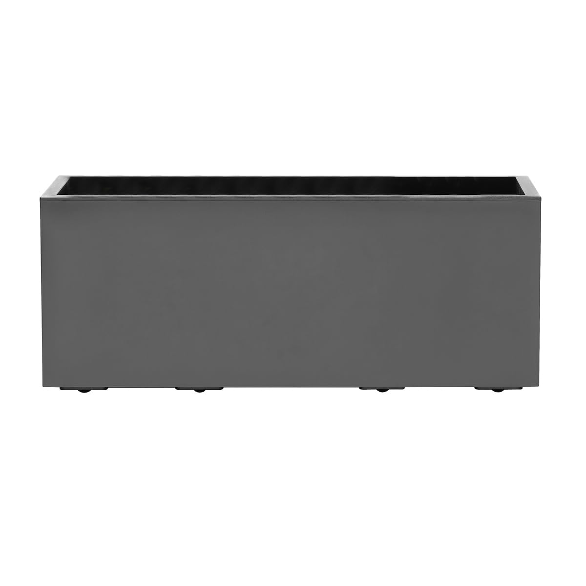 EURO3PLAST Fioriera Rettangolare da Interno Esterno Kebe 100X40 H40 in plastica Riciclata Grigio Antracite