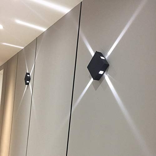 12W LED Outdoor External Wall Sconces Light Fixture Waterproof Cross Star Lighting lamp Black Pure White