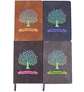 4 Pack Tree of Life Journals for Women & Men A5 Lined Wide Ruled Writing Personal Diary Notebooks...