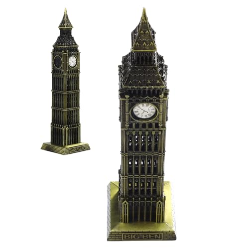 POPETPOP ビッグベン属建築模型 色製 デスクトップ装飾 インテリア置物 ホームデコレーション ウェディングやパーティーに