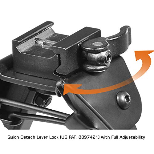UTG Super Duty Bi-pod with QD Lever Mount, Height 6.0"- 8.5" , Black - image 3