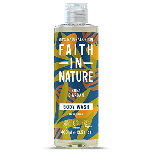 Faith In Nature Natural Shea & Argan Body Wash, Nourishing, Vegan & Cruelty Free, No SLS or Parabens, 400ml