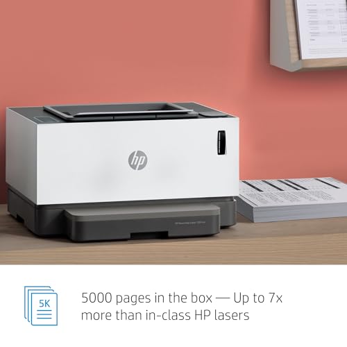 HP Neverstop Laser 1001nw Wireless Monochrome Printer with Built-in Ethernet & Cartridge-Free Toner Tank, Comes with up to 5,000 Pages of Toner in the Box (5HG80A) by HP - Image 7