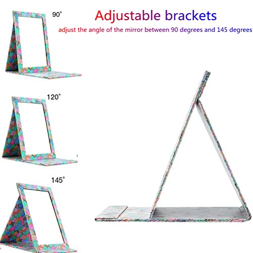 Pnvxnus Folding Travel Mirrors, Vanity Mirror With Desktop Standing,Personal Portable Makeup Mirror (Multicolor) #TOP5
