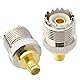 Boobriie Koaxial-Adapter, Koax Verbinder (RF, SMA Buchse auf UHF SO239, für Antennen, Lokal-Netzwerkgeräte, kabellos), 2 Stück