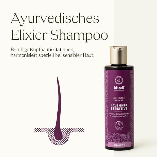 Khadi Lavendel Sensitive Shampoo für empfindliche Kopfhaut und feines Haar