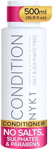 SALT SULFATE FREE CONDITIONER for Color Treated Hair (17 Fl Oz / 500ml) Best Hair Aftercare for Extensions (Unisex) Hair Color and Keratin Kit Treatment Straightening Damaged After Care Paraben Free