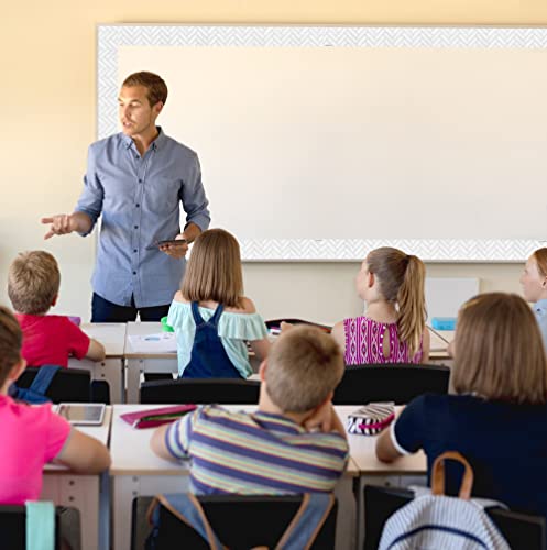 Modern Farmhouse White Herringbone Straight Border Trim #TOP2