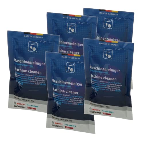 M Shop Italia Sgrassante pulitore detergente lavastoviglie in polvere 5 BUSTE da 45gr 00312193 compatibile con Bosch Siemens Neff Gaggenau elimina odori, incrostazioni e grassi residui