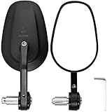 EYPINS Lenkerendenspiegel Motorrad, 2 Stück Motorrad Spiegel CNC Rückspiegel E-geprüft E57, 360°drehbarer Lenkerspiegel, 7/8' 22mm Seitenspiegel Kompatibal für Roller ATV Straßenräder BMX-Räder