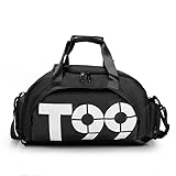 Bolsa Mala Esportiva Mochila Costa Transversal Fitness Treino Futebol Academia impermeável(preto)