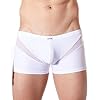 LOOK ME Boxershorts wit heren sexy met fijne netstrepen in V-vorm