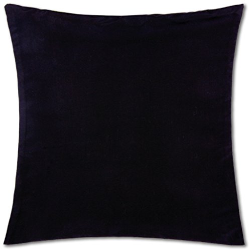 Bestlivings Housse de coussin noire (45 x 45 cm) avec fermeture éclair cachée, plusieurs tailles et couleurs