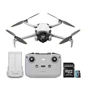 DJI Mini 4 Pro Quadcopter Drone with 128GB Card- Lightweight and Foldable Mini Camera Drone with 4K HDR Video, True Vertical Shooting, Obstacle Sensing and Intelligent Features (2 Items)