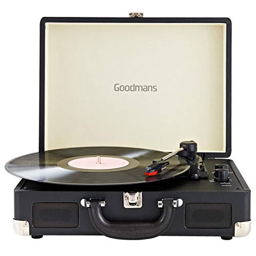 Goodmans Revive Bluetooth Retro Turntable with Stereo Speakers (Black)