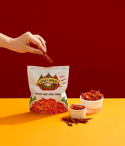 Spicy Crunchy Chili Crisps with Sesame Seeds, Ready To Eat, 120g Bag.