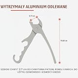 Szef kuchni Pomodoro Premium Pizza Pan Gripper, 8-calowy odlewane aluminiowe szczypce ciężkie, gorące płyty Głębokie naczynia Grabburger do grillowania, żeliwny uchwyt patelni kempingu i pieczenia