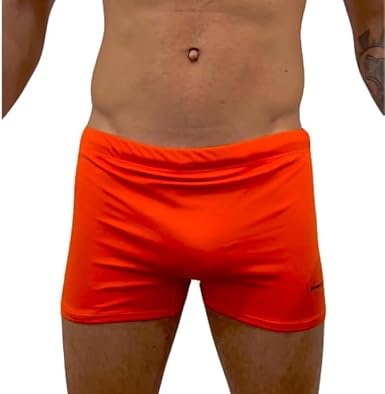 Sunga Boxer Masculina Lisa, Proteção UV50+, Laranja, Keeper