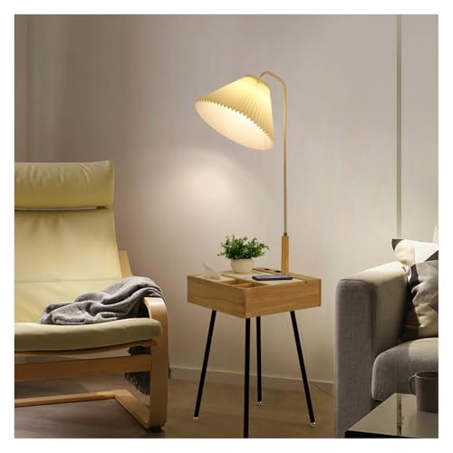 Mueble 2 en 1 mesita estrecha con cajón y lámpara 5