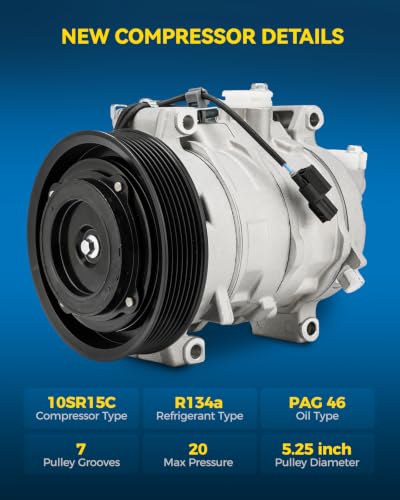 Image of PHILTOP 14044C Air Conditioner AC Compressor with Clutch for Honda Accord 2008-2012 2.4L,Crosstour 2012-2015 2.4L